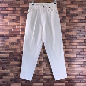Vintage 90’s Congo High Rise White Tapered Jeans size 8